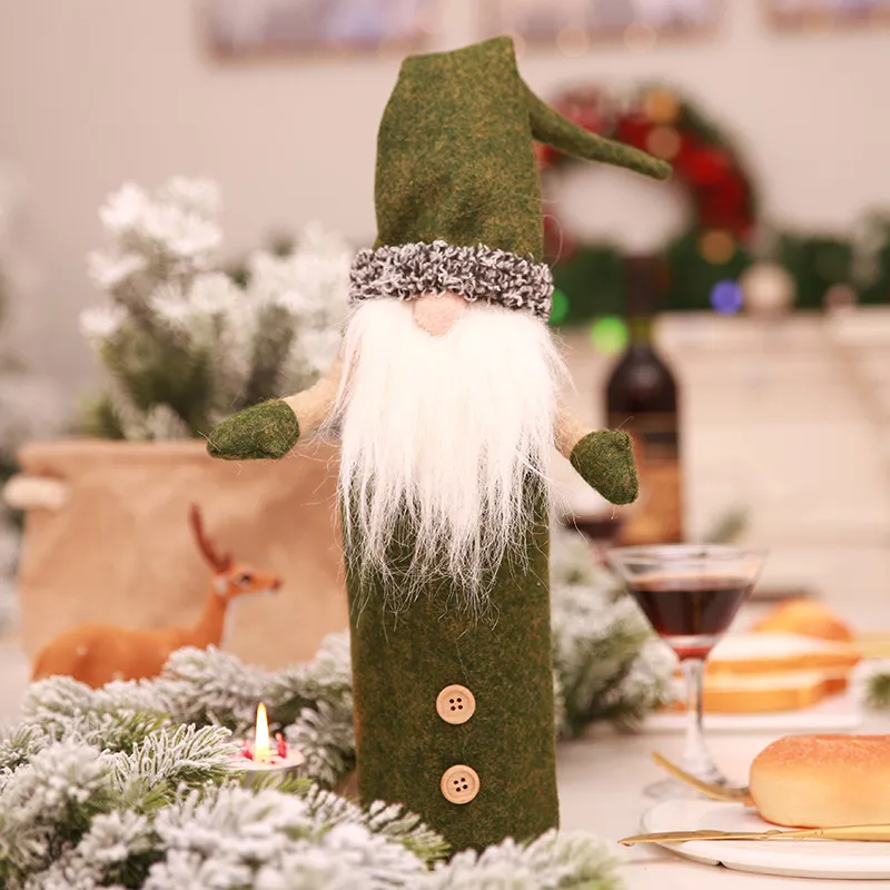 Christmas decoration articles no face doll - Green