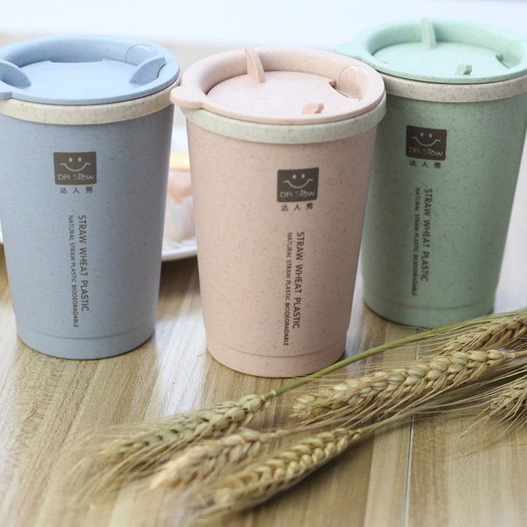 Wheat straw double insulation cup