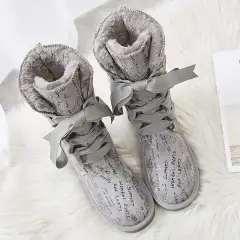 Women's high top snow boots - Grey - View 1