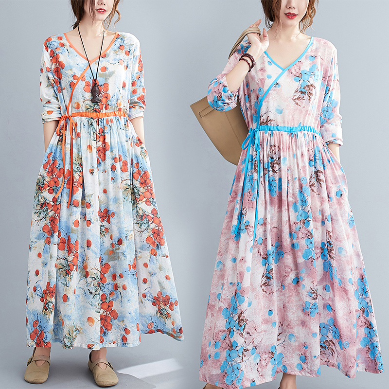 Plus Size Women's Dress With Thick Waist and Belly Covering