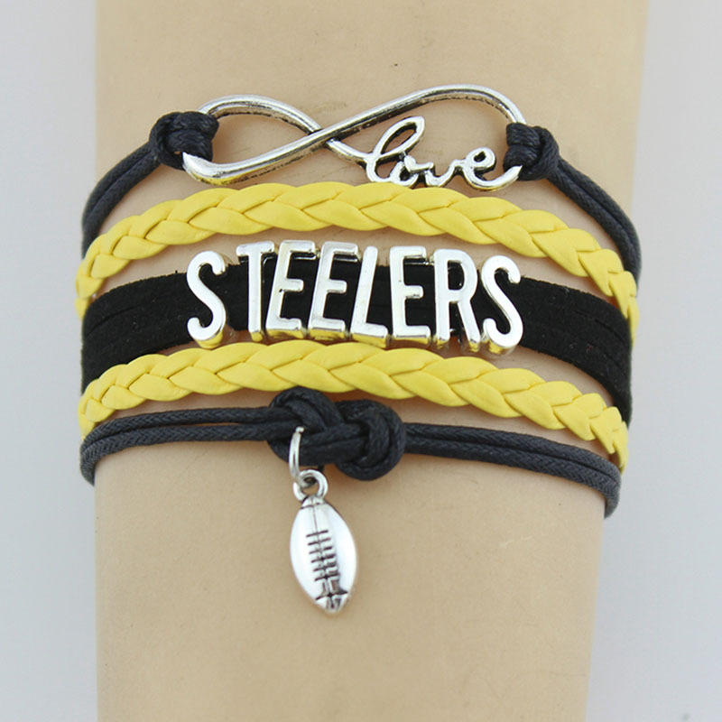 Rugby Charm Sports Team Braided Bracelet