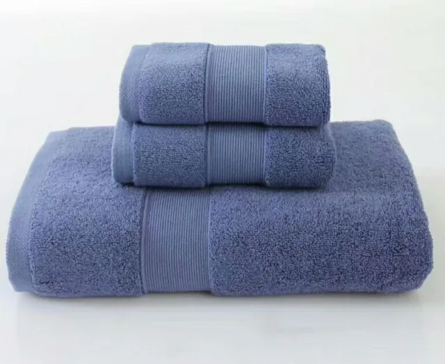 Bath towel pure cotton soft and absorbent Blue - Shop at LoveMi