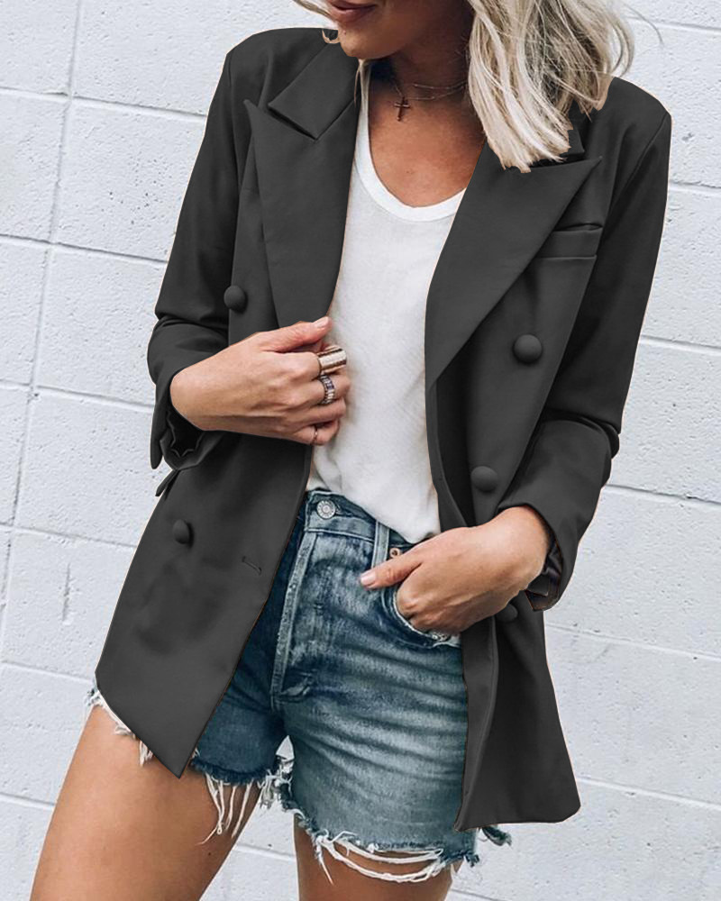 Long sleeve suit lapel jacket