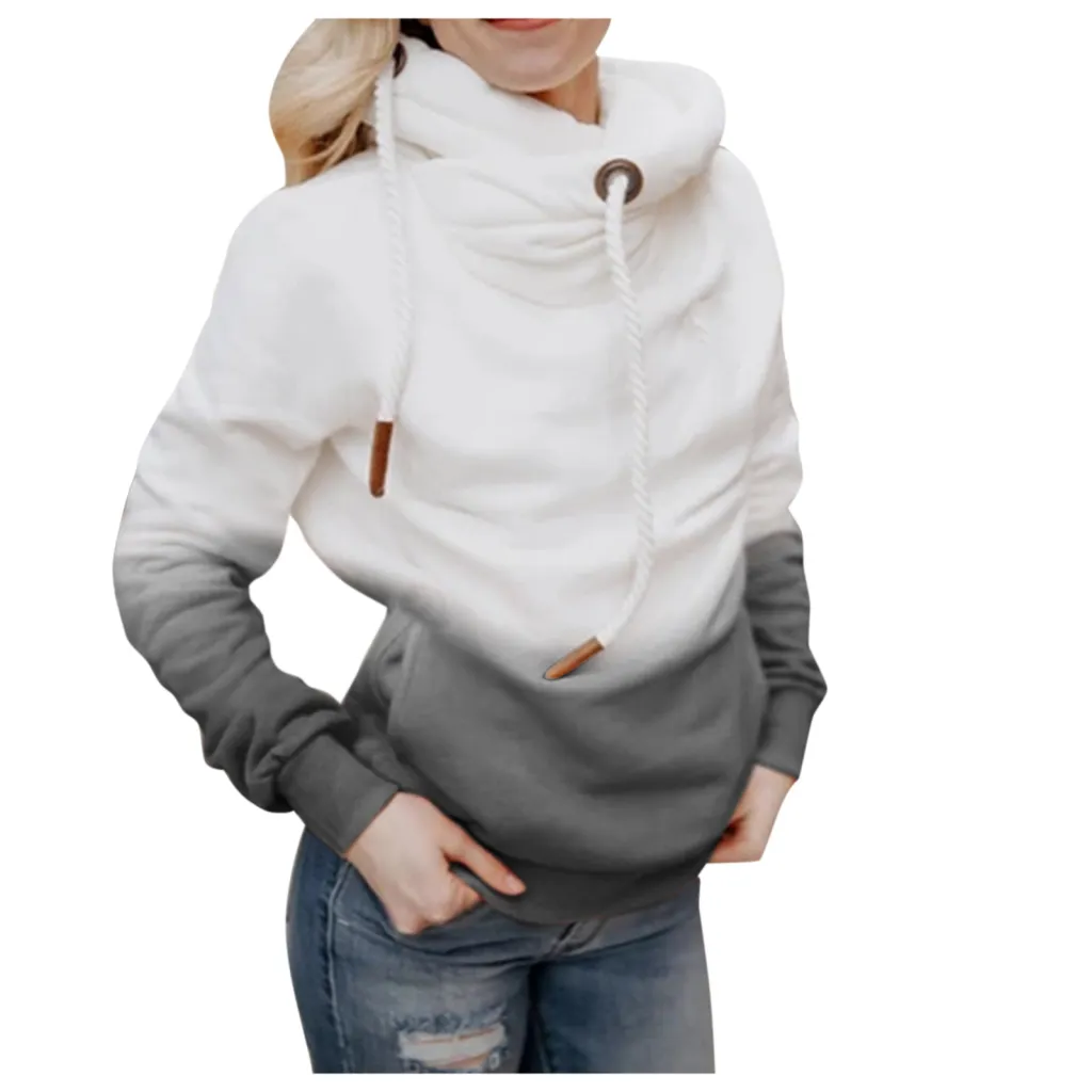 Tapered crew neck white Pullover - Grey