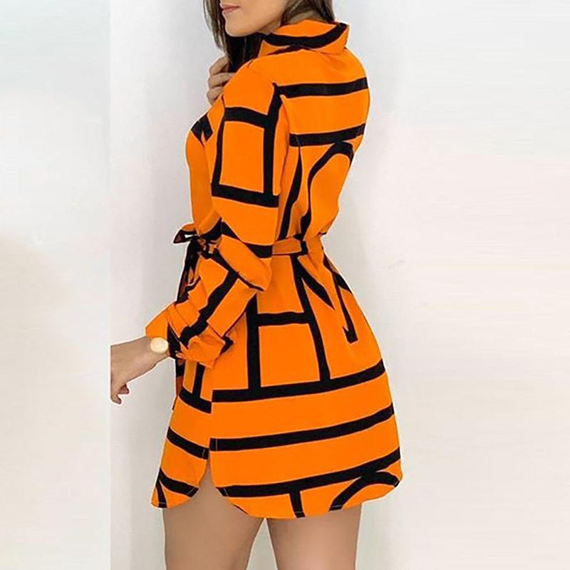 Autumn long sleeve ladies shirt dress
