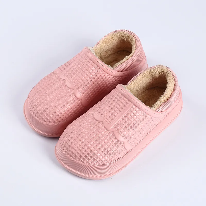 Warm outdoor parent-child cotton shoes - Pink