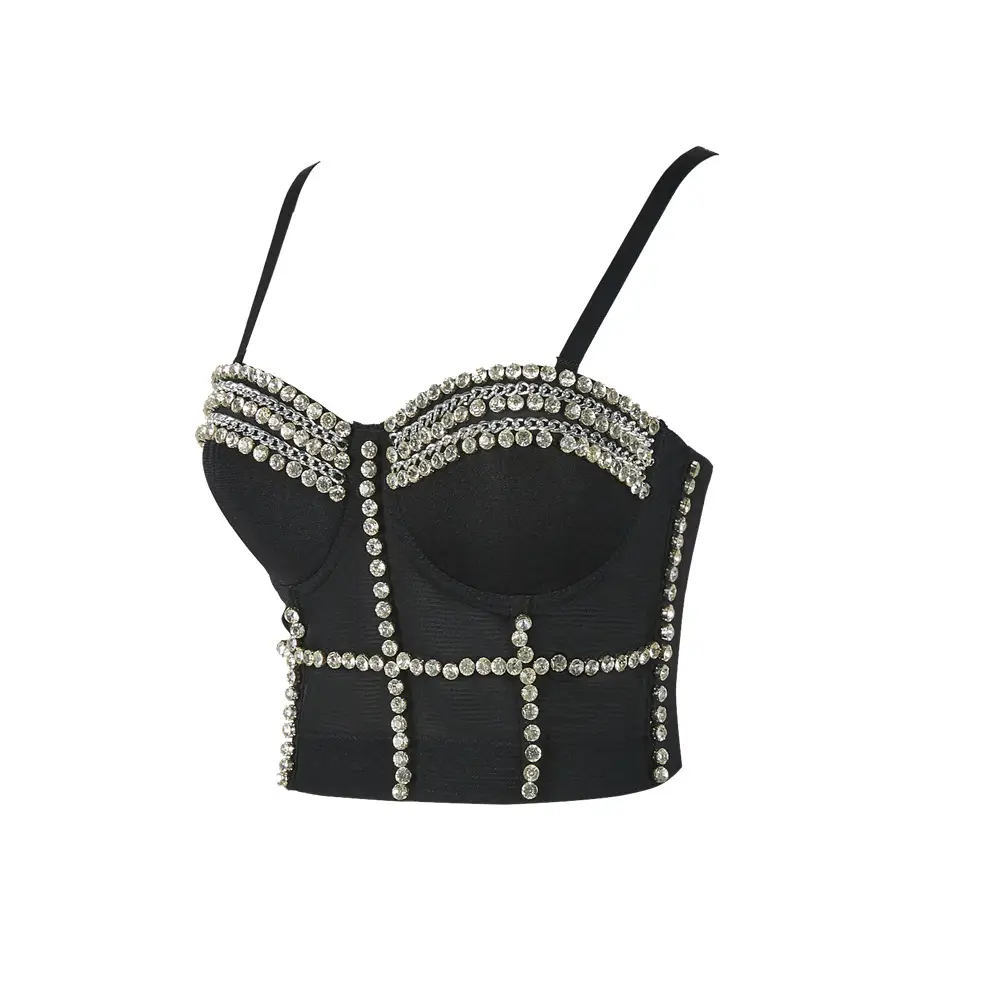 Outer Wear Beading Decoration Belly Dance Nightclub Costume Rivet Bra