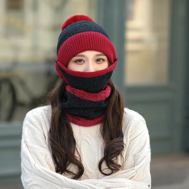 Ear protection cycling cap Wine Red - Shop at LoveMi