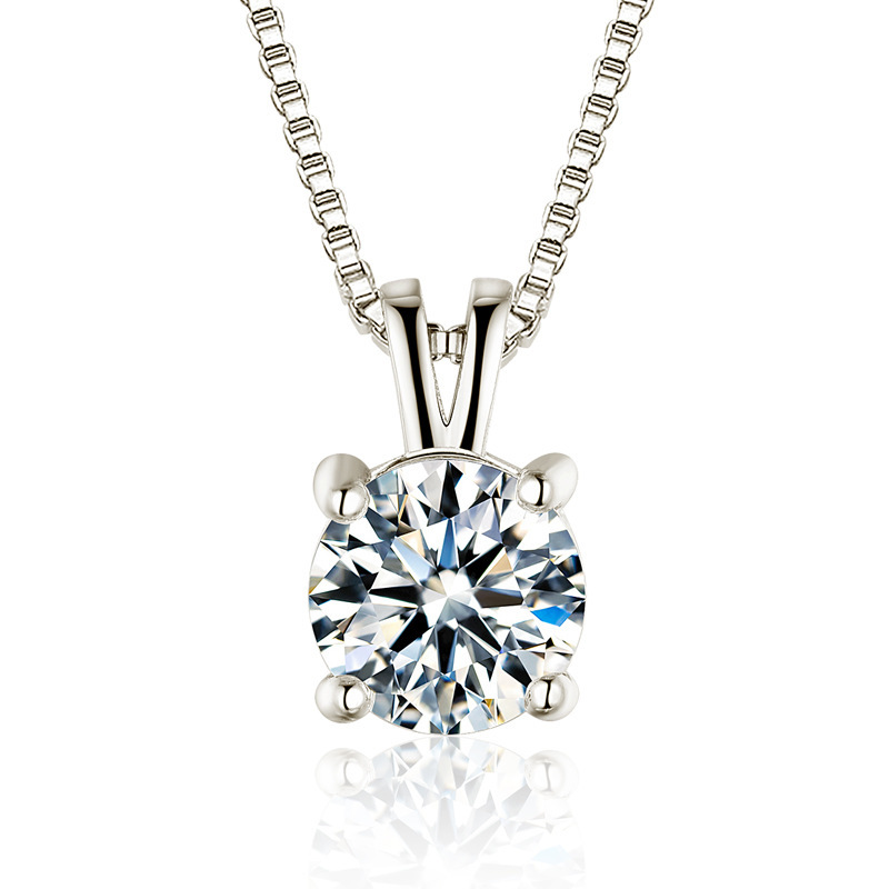 Platinum Plated White Copper Pendant Jewelry Round