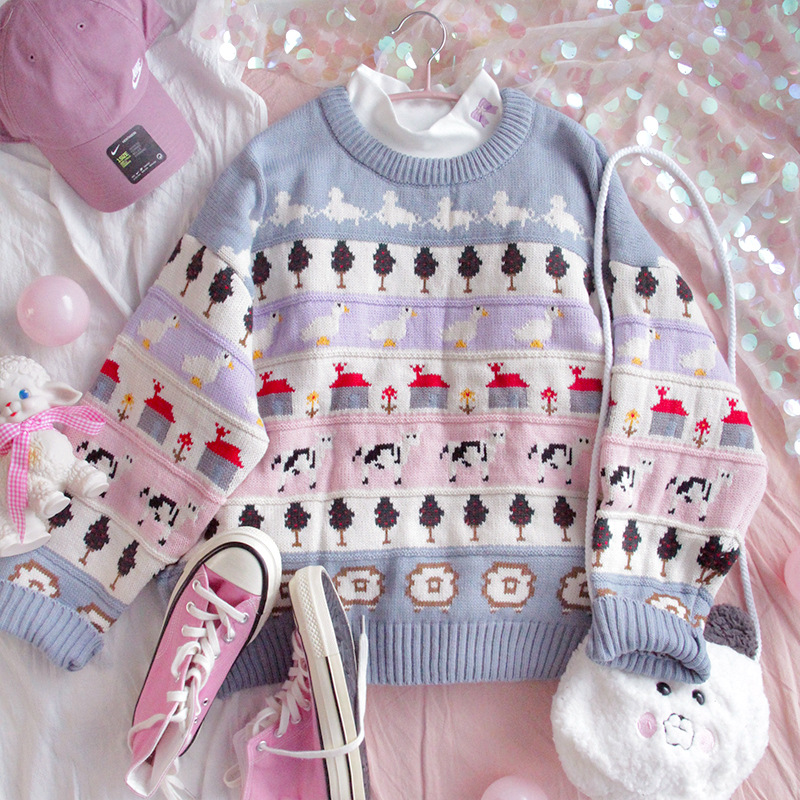 Soft girl pullover sweater