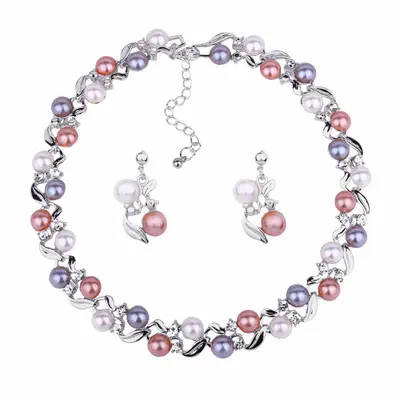 Necklace and Earrings Set Lady Temperament All-match
