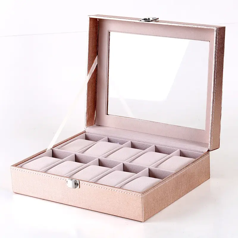 Rose Gold Watch Box High-End Jewelry Storage Bag