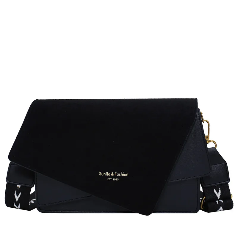 Frosted contrast color bag - Black