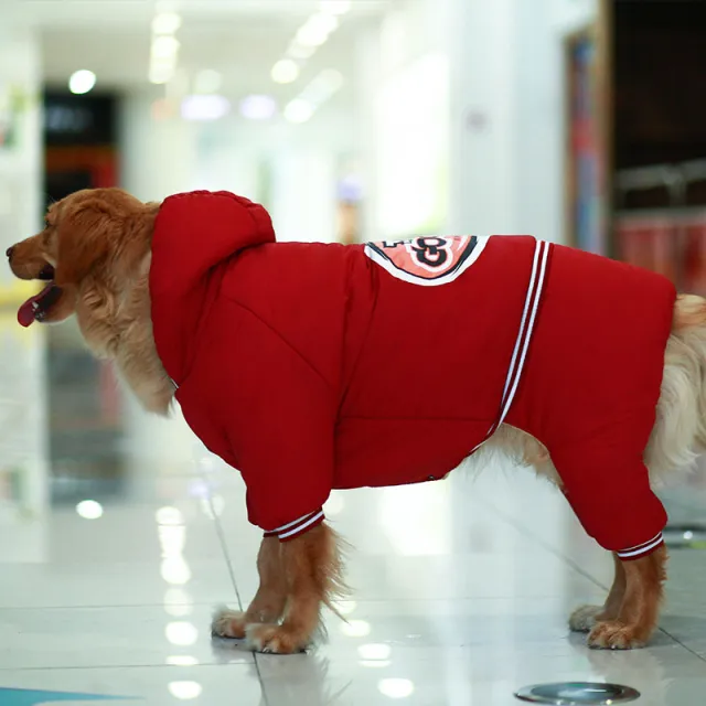 Medium And Large Dog Samo Husky Pet Big Dog Cotton Coat Red - Shop at LoveMi