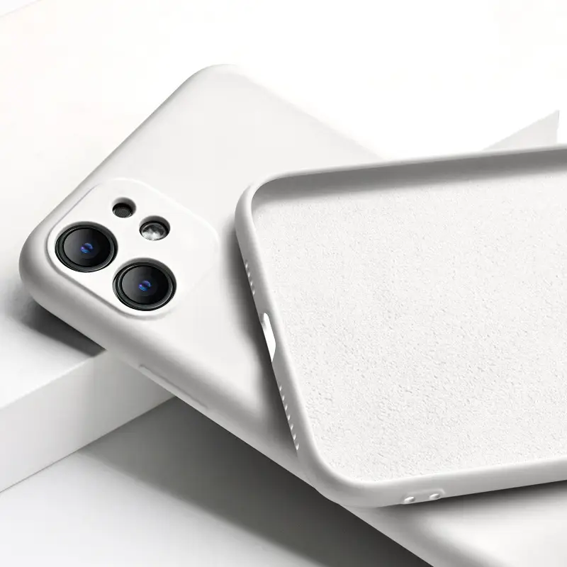 Compatible With , Solid-color Liquid Silica Gel Case