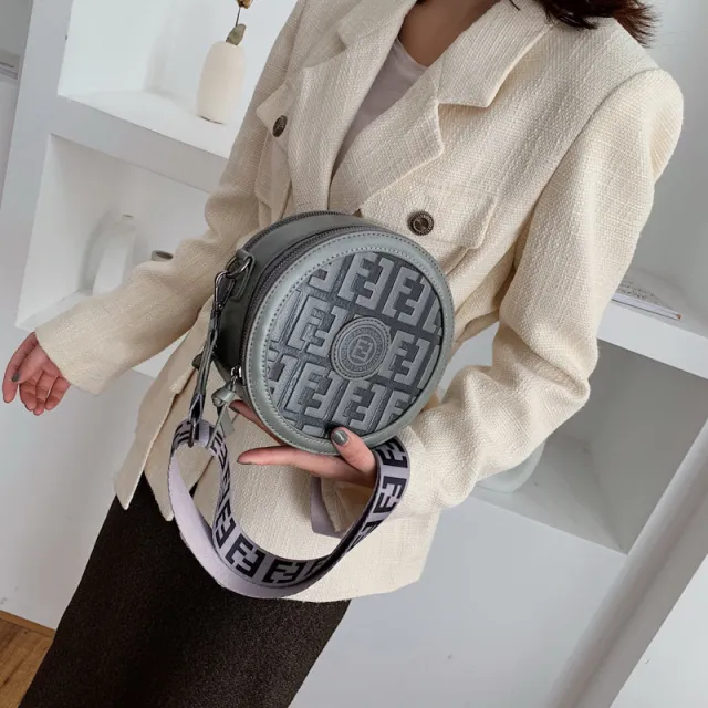 Crossbody small round bag Grey - Shop at LoveMi