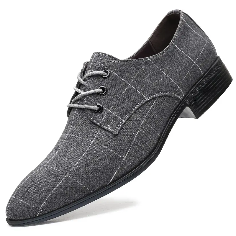 Canvas leather shoes