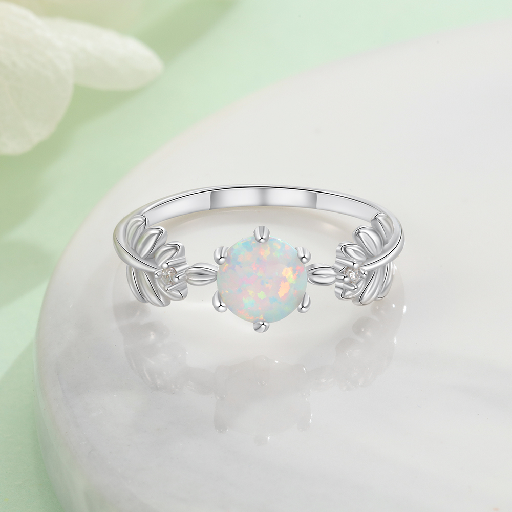 New Korean leaf ring