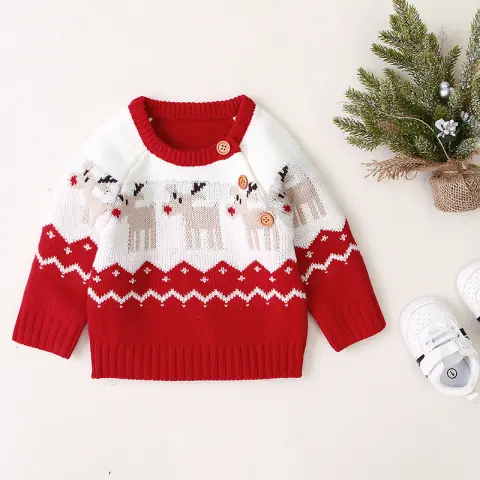 Cartoon Christmas Elk Sweater