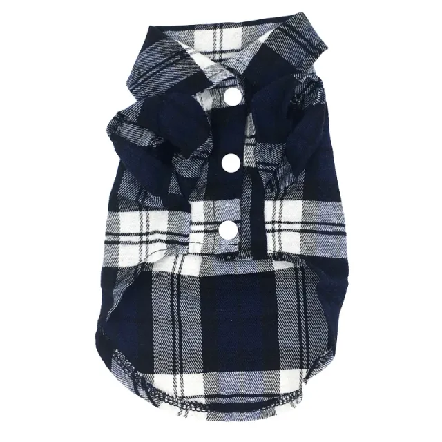 Pet Plaid Shirt Spring And Summer Dog Clothes Blue - Shop at LoveMi