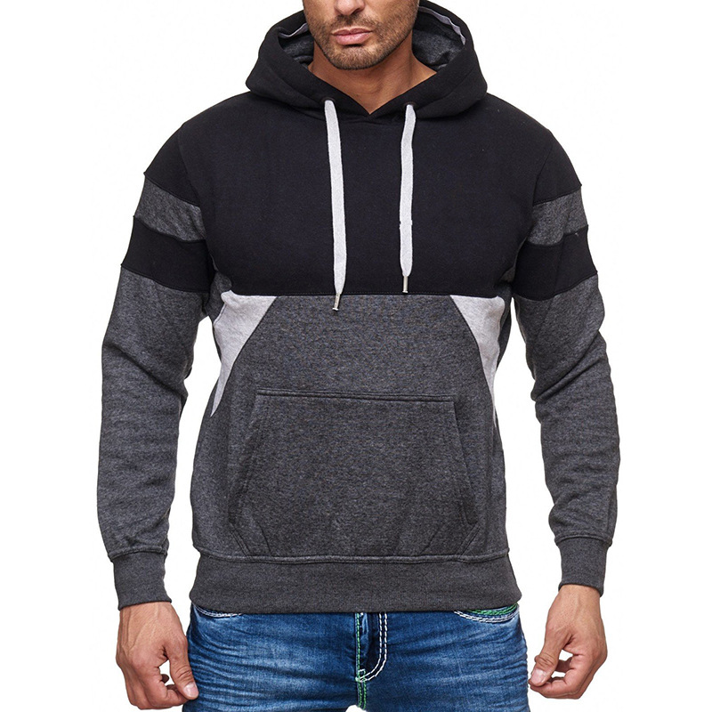 Men's Casual Color Matching Hoodie Loose Hoodie