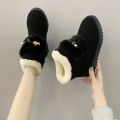 Platform ankle boots women's shoes - Black - View 1