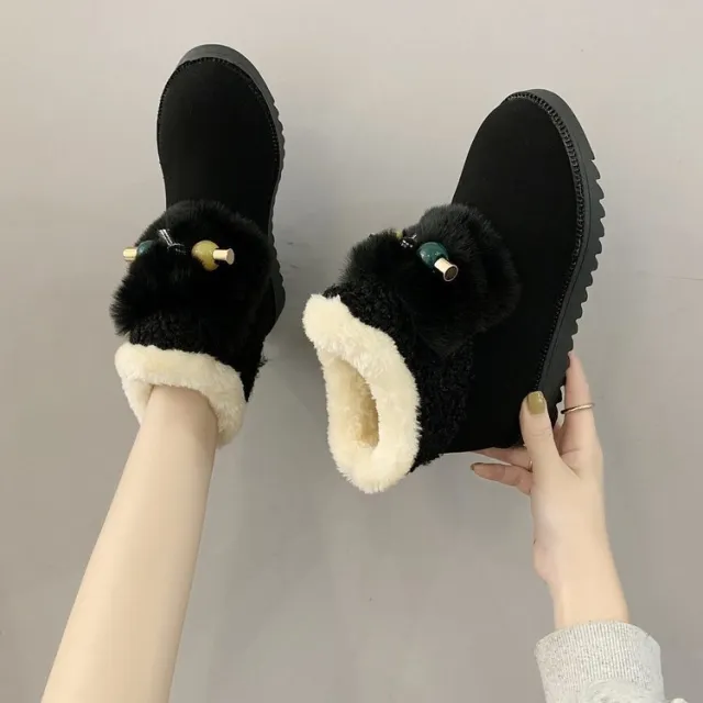 Platform ankle boots women's shoes Black - Shop at LoveMi