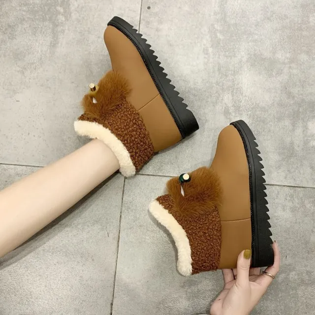 Platform ankle boots women's shoes Brown - Shop at LoveMi