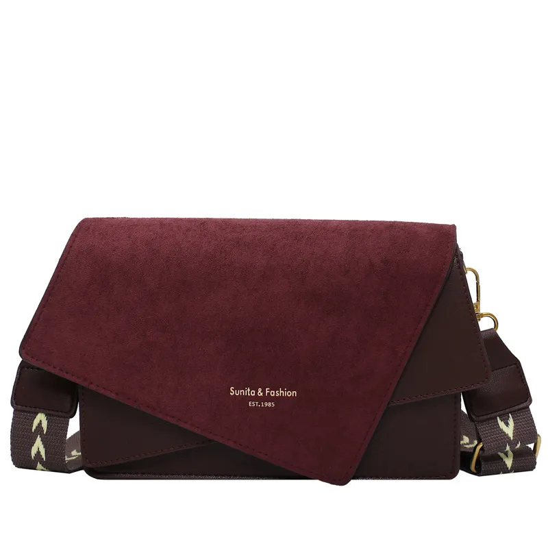 Frosted contrast color bag - Coffee
