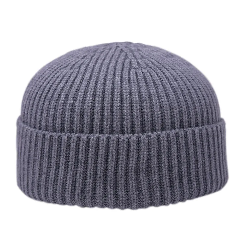 Retro Solid Color Adult Melon Hat - Grey