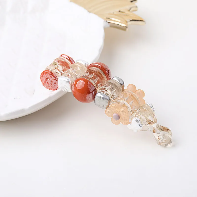 South Korean color clip with banana hair clip - Orange