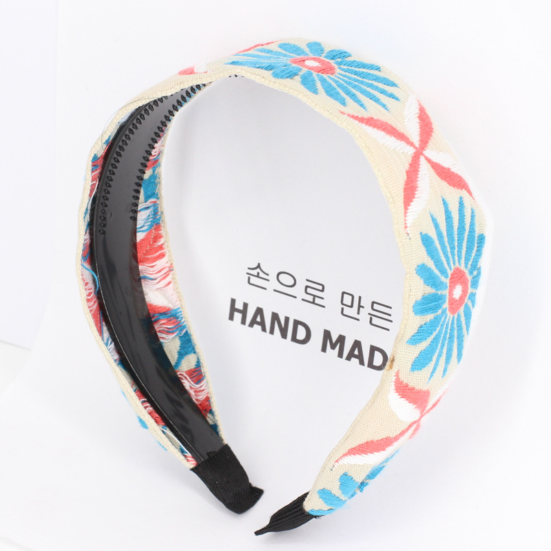 Headdress Retro Bohemian Totem Embroidery Ethnic Style Knotted Headband 6Style - Shop at LoveMi