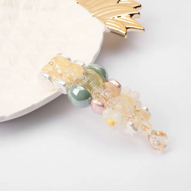 South Korean color clip with banana hair clip Green - Shop at LoveMi