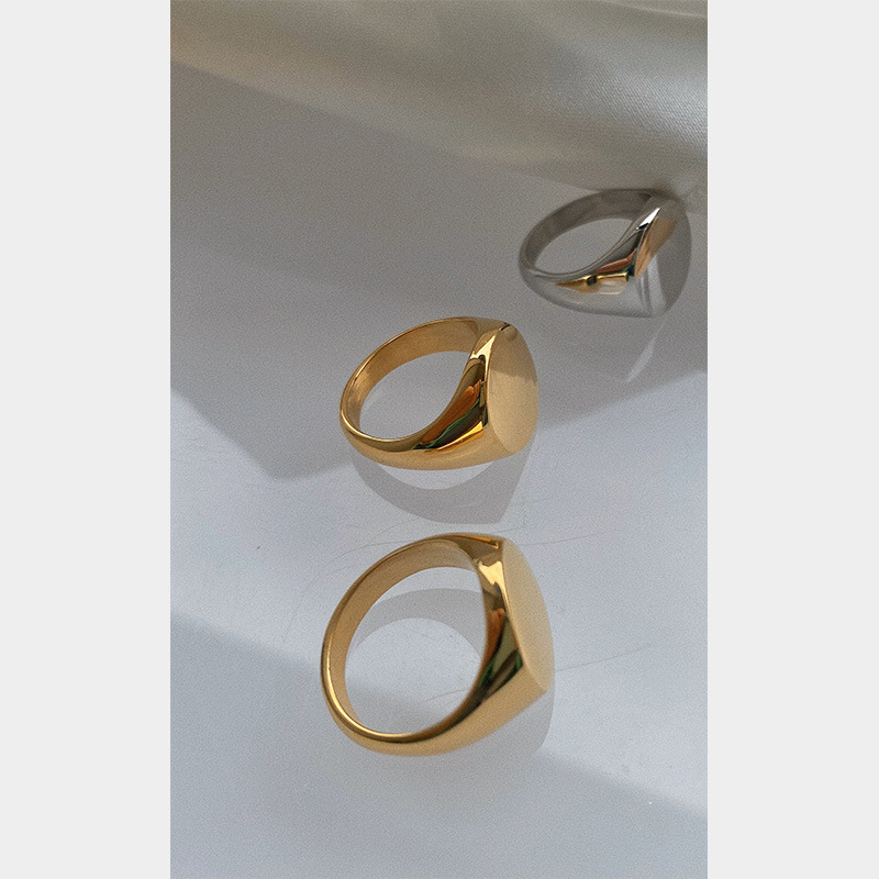 Polished titanium steel exquisite polished ring