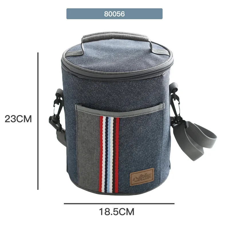 Office Worker Insulated Portable Round Lunch Bag - 2Style