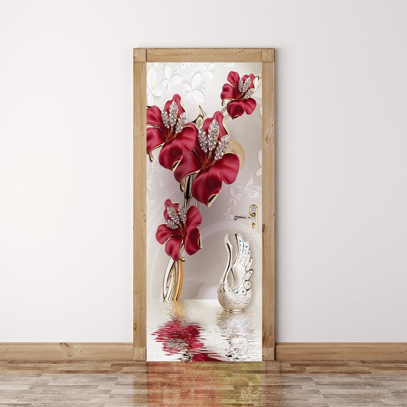 Painted wall stickers for glass doors