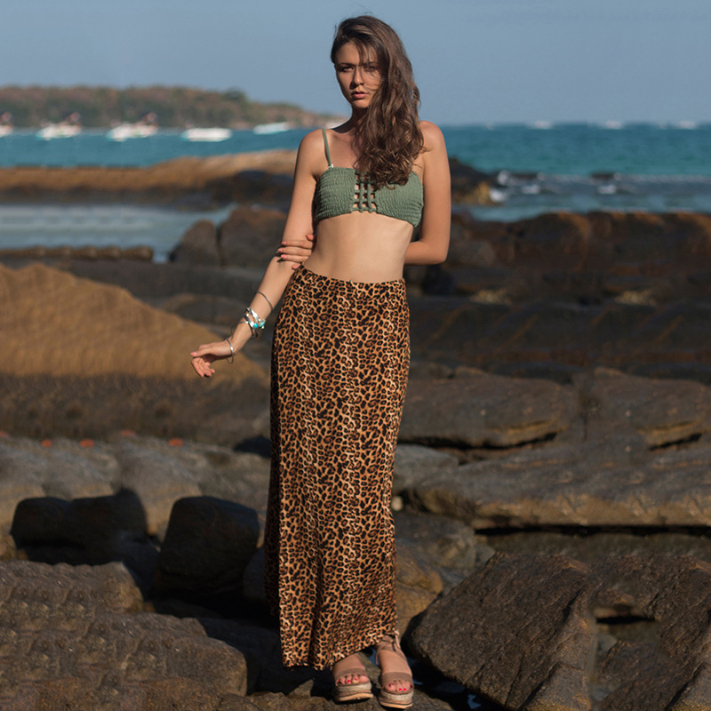 Title 5, Leopard Print High Waist Bag Hip Skirt. Elevate...