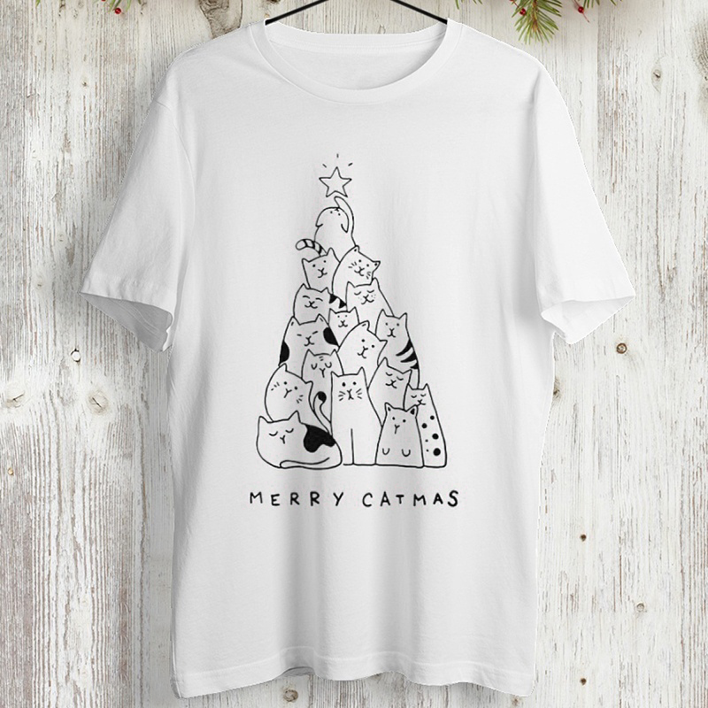 Cartoon cat short sleeves