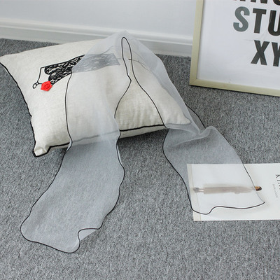 The new scarf is light and translucent