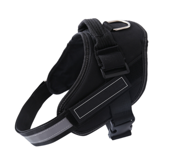 Adjustable Pet Harness For Dog Vest ID Custom Patch Outdoor Walking Dog Supplies Black - Shop at LoveMi