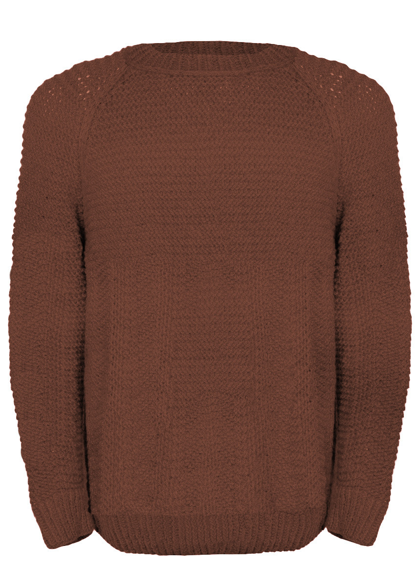 Casual Solid Color Long Sleeve Pullover Round Neck Sweater