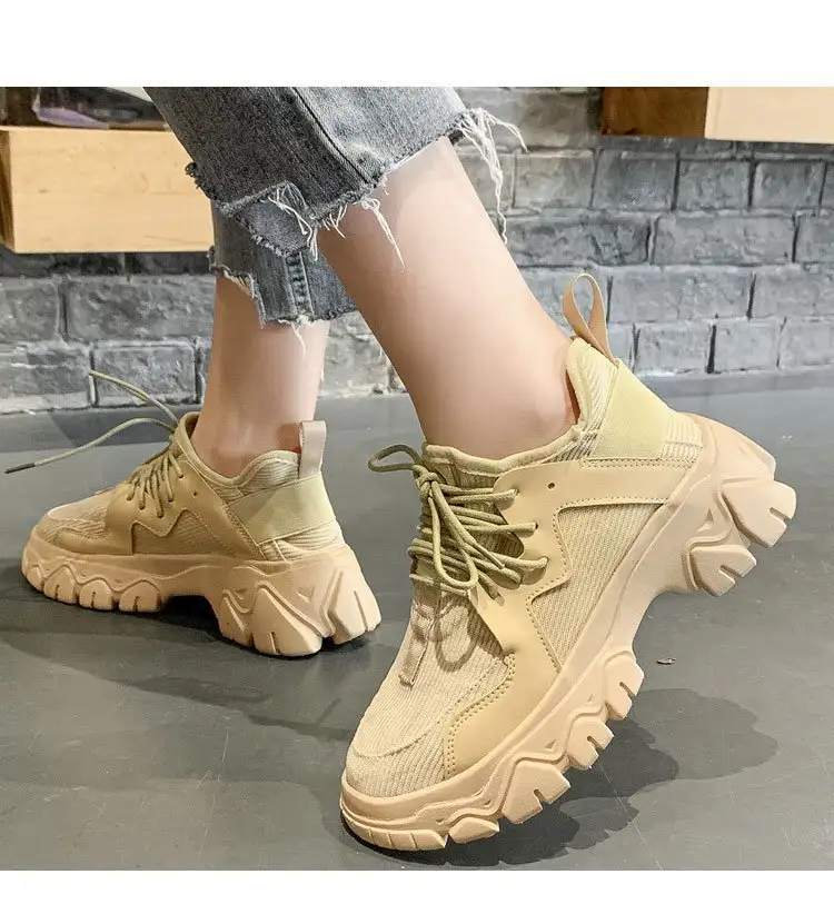 Platform casual old shoes sports lace-up shoes