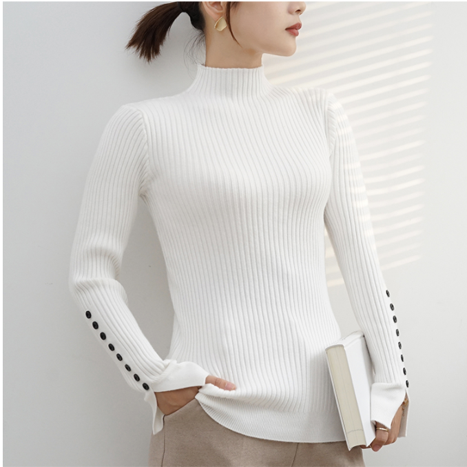 Ladies long sleeve bottoming shirt