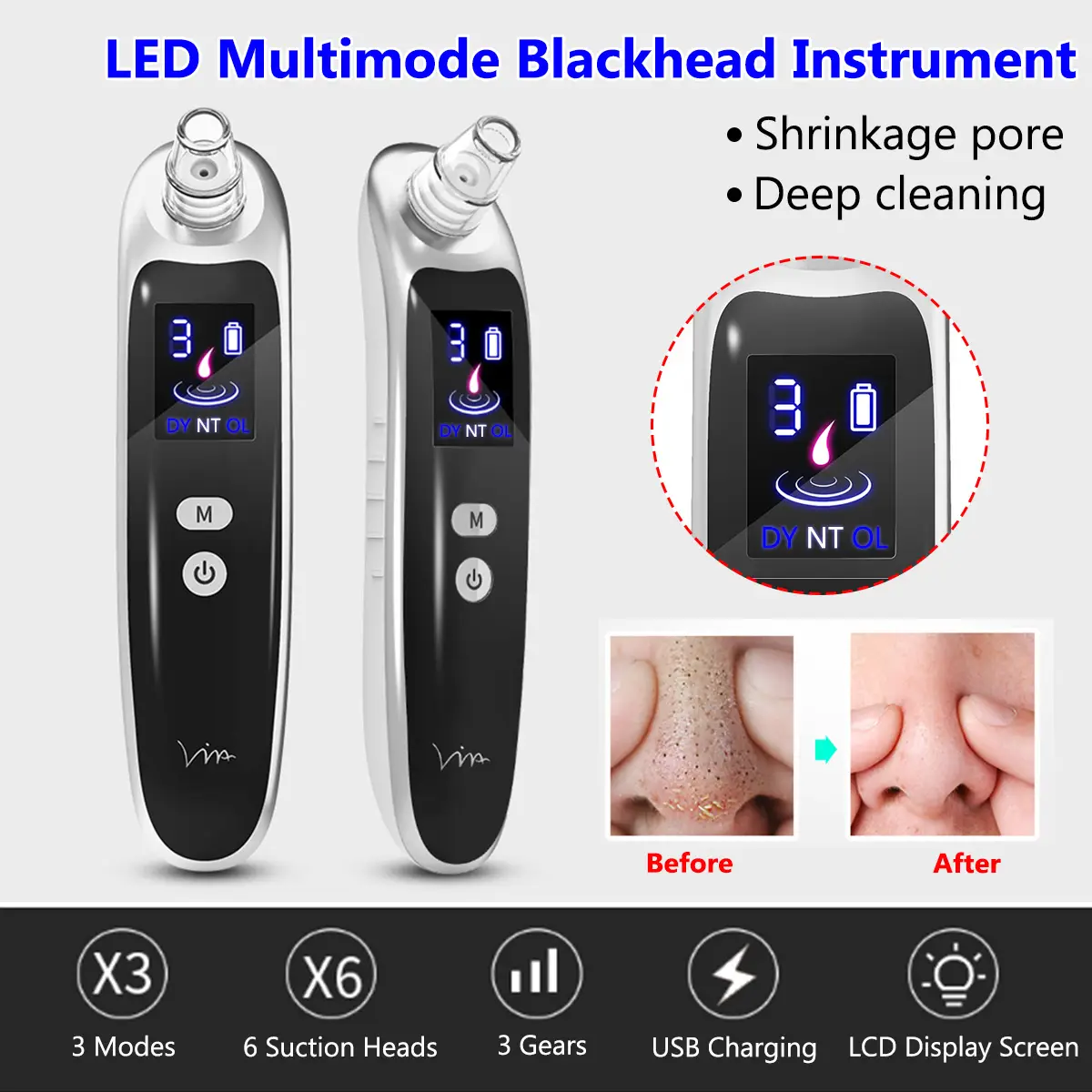 Electric pore removing acne instrument