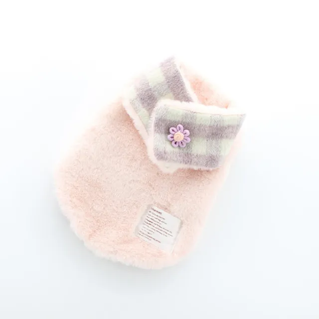 Rabbit Fur Double Sided Cotton Coat Fur Collar Pink - Shop at LoveMi