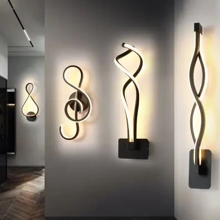 Led Wall Lamp Nordic Minimalist Bedroom Bedside