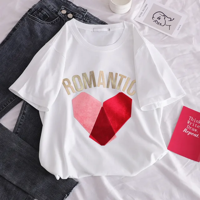 Loose and versatile student T shirt 9970 2 - Shop at LoveMi