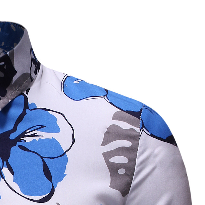 Fashion Casual Short Sleeve Floral Shirt