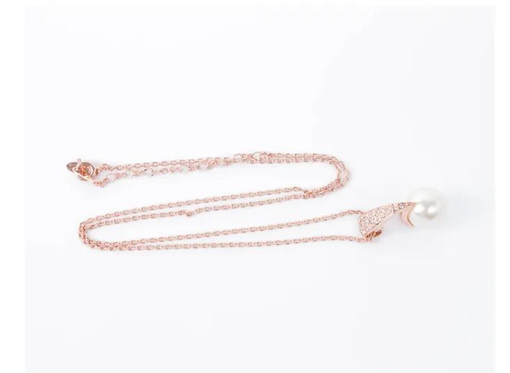 Creative Bridal Pearl Necklace Earrings Jewelry Set