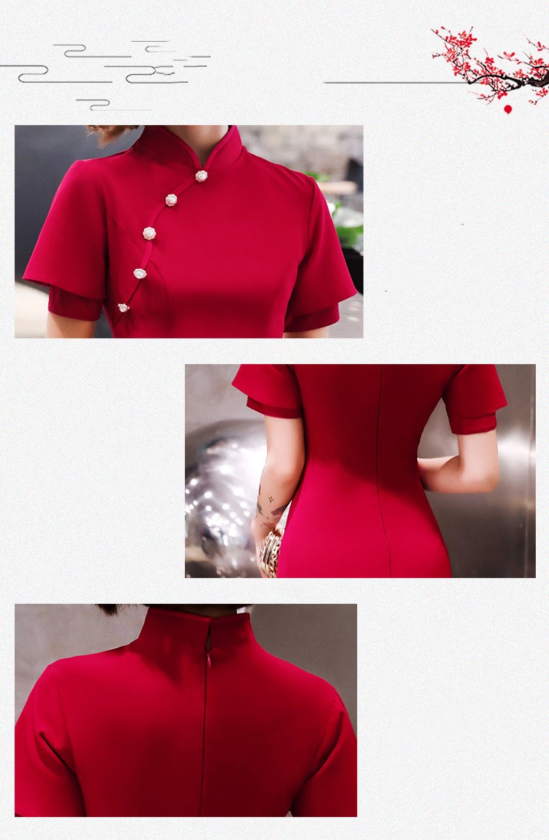 Fashion Slim Short Cheongsam Chinese Style Dress